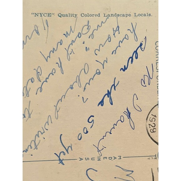 Antique 1929 Litho Ephemera Postcard Lake Scene Greetings From Prescott AZ NYCE - Picture 9 of 10